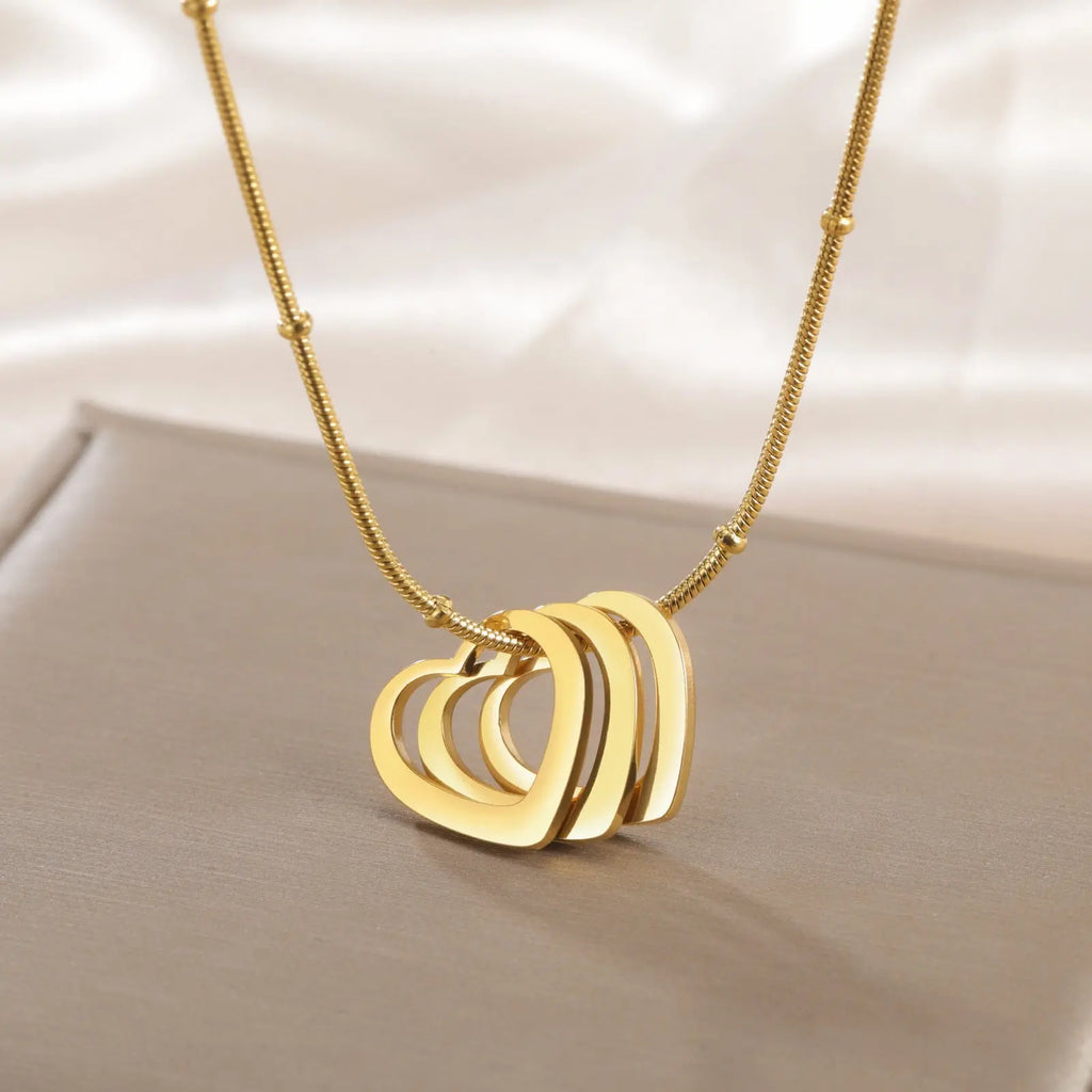 Simple Heart-shaped Light Plate Necklace Mohamed jewelry My Store
