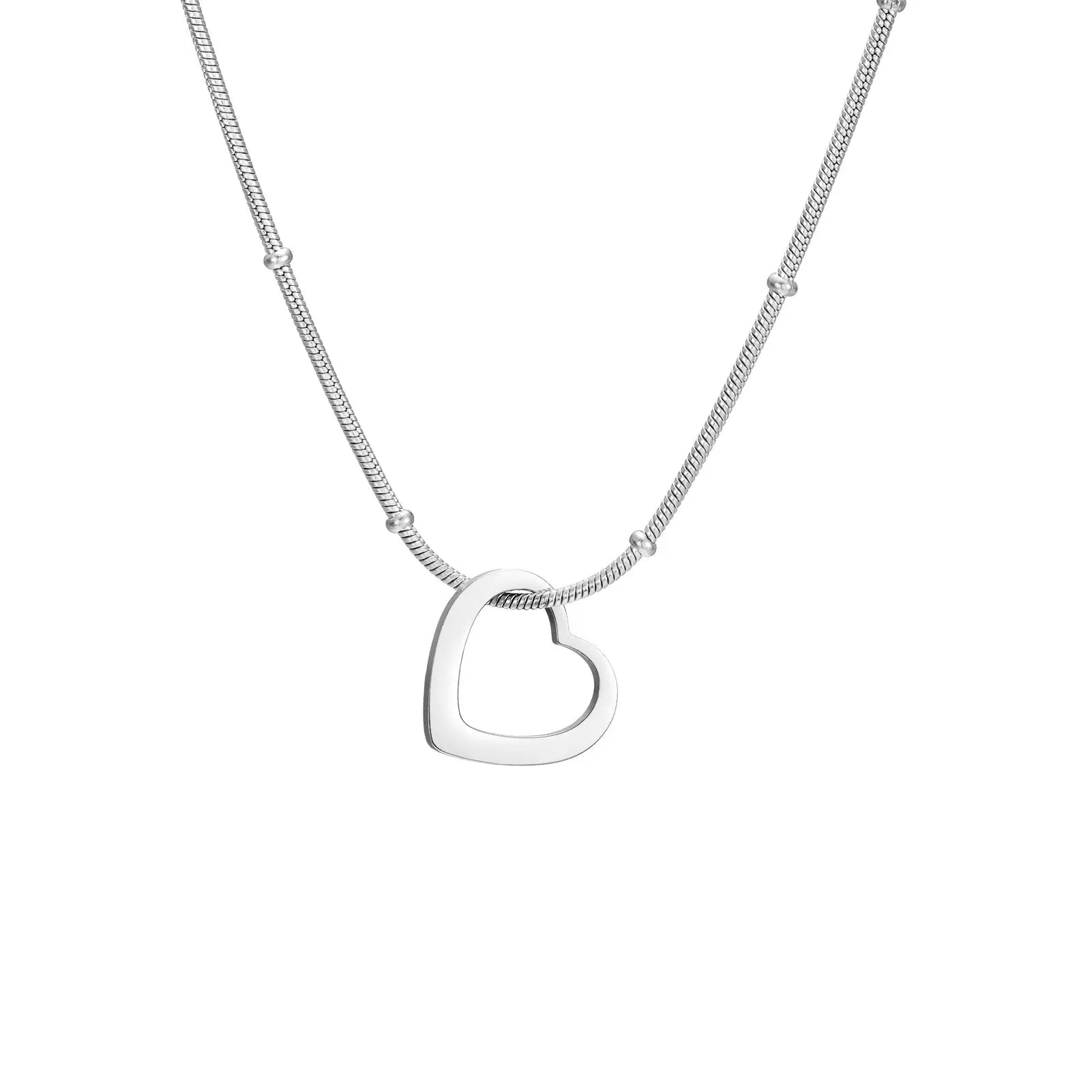 Simple Heart-shaped Light Plate Necklace Mohamed jewelry My Store