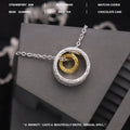 Textured Gold And Silver Nested Necklace Unlocks Personalized Trend Mohamed jewelry My Store