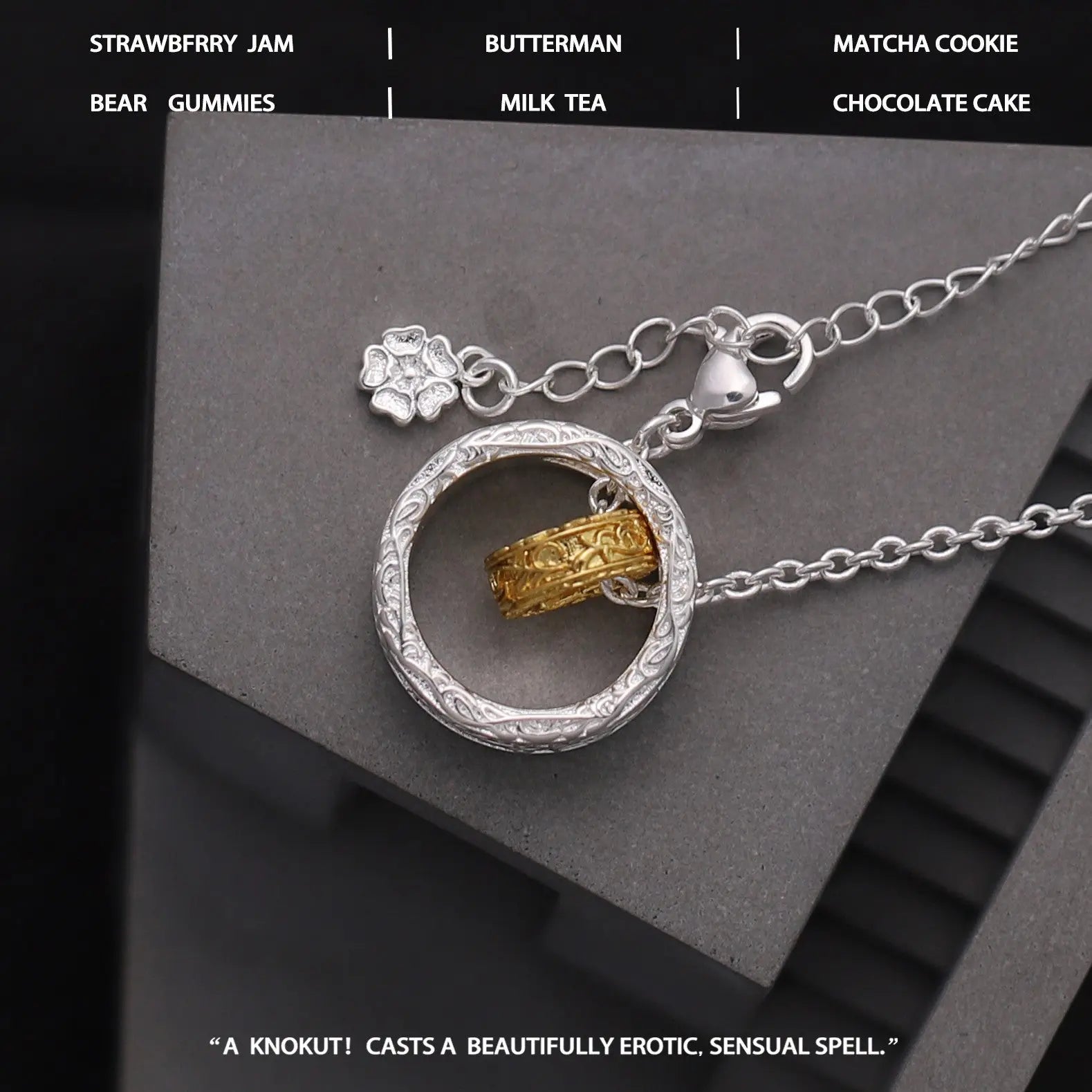 Textured Gold And Silver Nested Necklace Unlocks Personalized Trend Mohamed jewelry My Store