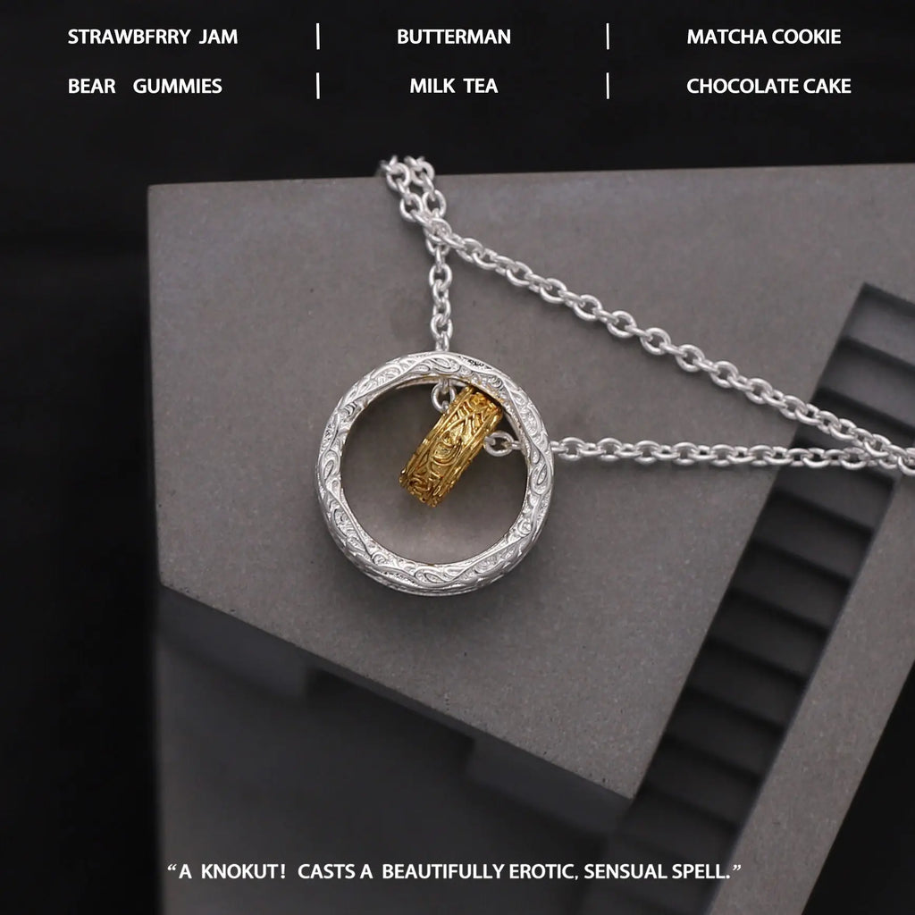 Textured Gold And Silver Nested Necklace Unlocks Personalized Trend Mohamed jewelry My Store
