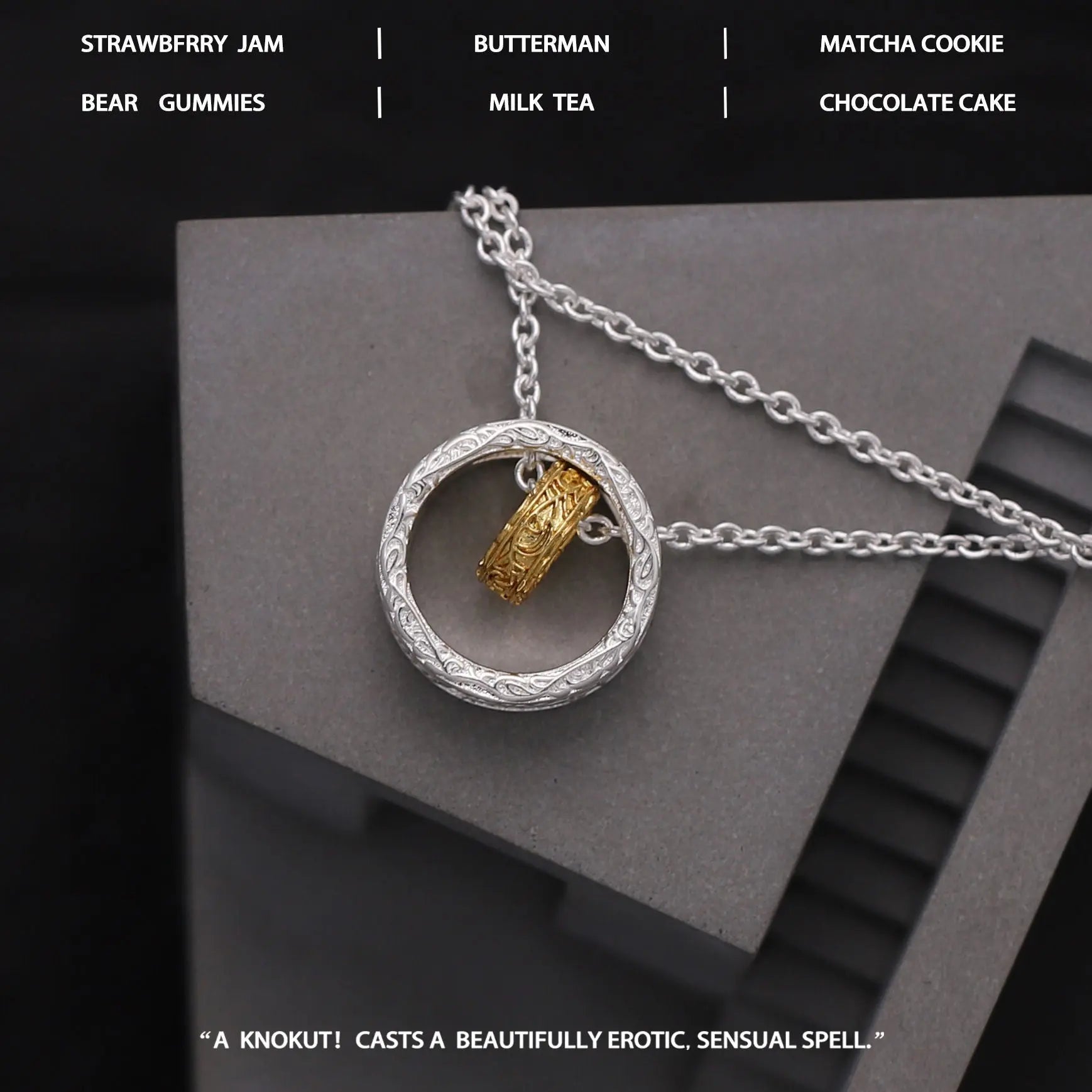 Textured Gold And Silver Nested Necklace Unlocks Personalized Trend Mohamed jewelry My Store