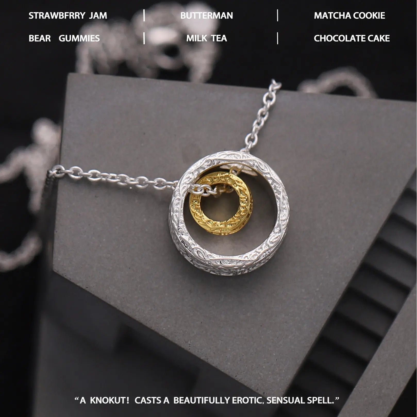 Textured Gold And Silver Nested Necklace Unlocks Personalized Trend Mohamed jewelry My Store