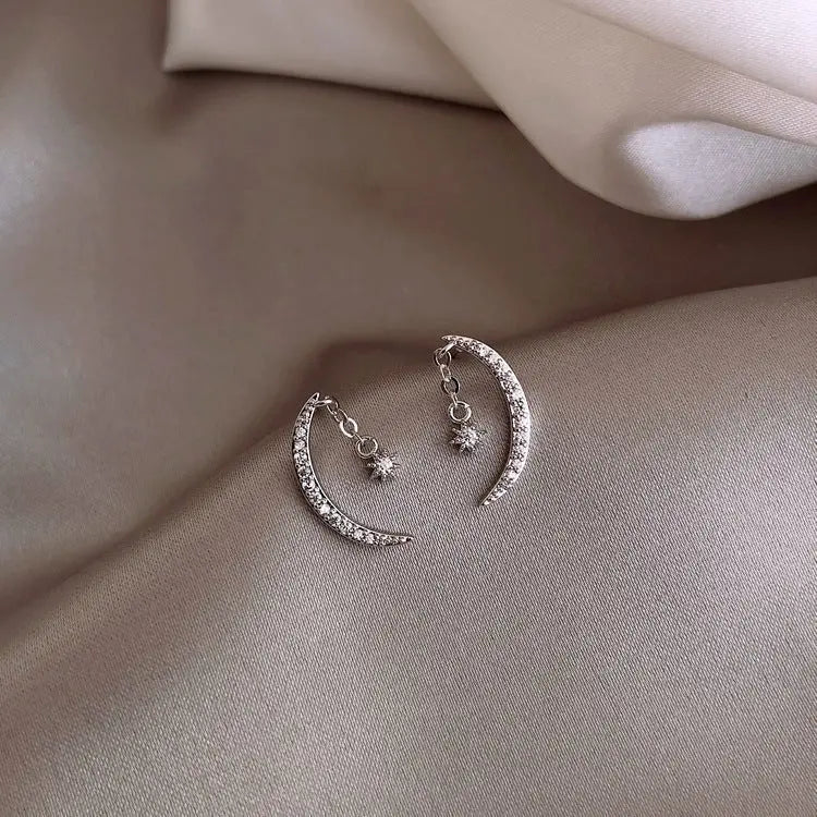 Zircon Moon Earrings Xingyue Earrings Earrings Mohamed jewelry My Store